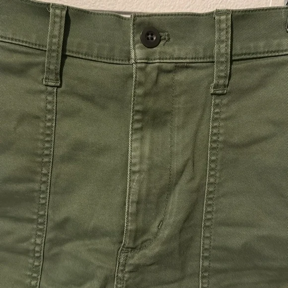 Madewell Perfect Vintage Green Jean Shorts Women Size 30 Army Green Pockets Long - Picture 3 of 11